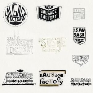 Sausage Factory Logo Sketches